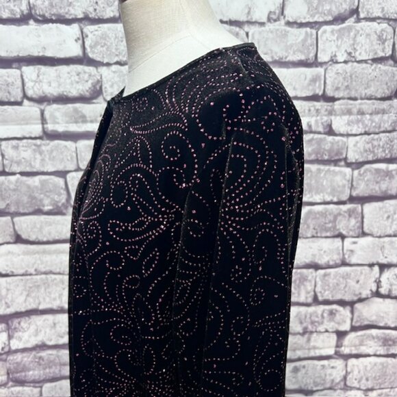 Notations Black Velvet Jacket W/ Attached Tank Size 1X - Picture 5 of 9